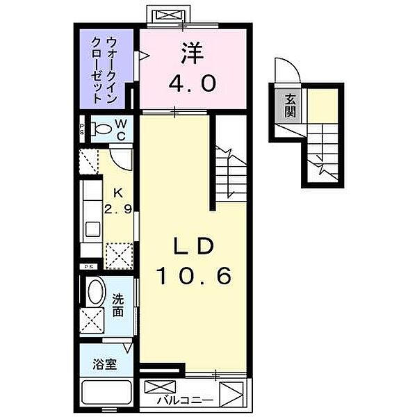 エレガントヴィエI 403｜鳥取県米子市旗ヶ崎 6丁目(賃貸マンション1LDK・4階・44.63㎡)の写真 その2