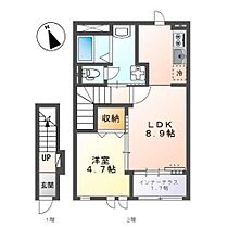 （仮）スターテラスII新開  ｜ 鳥取県米子市新開 7丁目（賃貸アパート1LDK・2階・42.34㎡） その2