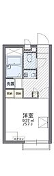 レオパレスアイ 2階1Kの間取り