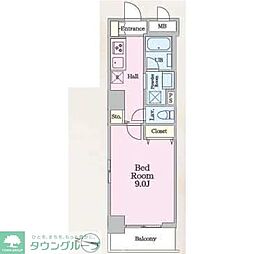 東葉高速鉄道 東海神駅 徒歩3分の賃貸マンション 3階1Kの間取り