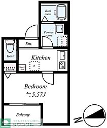 GRADUS三咲 1階1Kの間取り