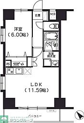 Ｓ−ＦＯＲＴ船橋塚田 8階1LDKの間取り