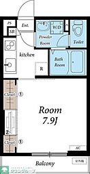 リブリ・豊四季セブン 1Kの間取図画像