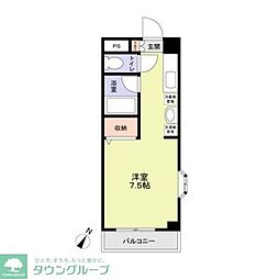 ジュネス中国分 ワンルームの間取図画像