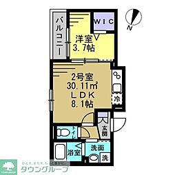 ラ・ルポI 1LDKの間取図画像