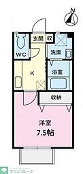 セレーナ上本郷A棟 1Kの間取図画像