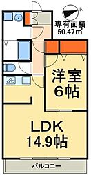 FREAHEIM 1LDKの間取図画像