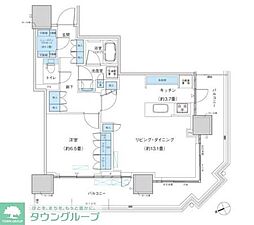 パークシティ柏の葉キャンパスザ・ゲートタワーウエスト 1LDKの間取図画像