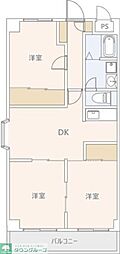 第5千代田マンション 3DKの間取図画像