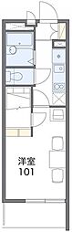 レオパレスプロスペラーレ 1Kの間取図画像