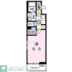 ルミナス 1Kの間取図画像