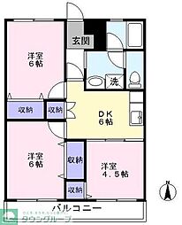 ローヤルハイツ澁谷 3DKの間取図画像