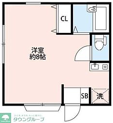 グレイシャス矢切2 ワンルームの間取図画像
