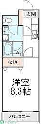 ヴィラ寿 1Kの間取図画像
