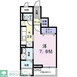 マスターズ 1Kの間取図画像