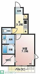 ボヌールメゾンA 1Kの間取図画像
