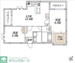 フィオーレ・ディ・バンブー 2LDKの間取図画像