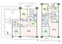 シャルマンコーポ鳩ヶ谷 4SLDKの間取図画像