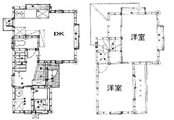 原貸家 2DKの間取り
