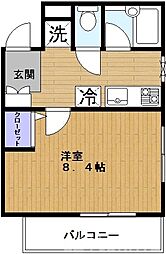 AunIshii 1Kの間取図画像