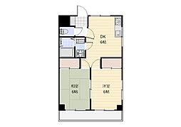 ロイヤルハイツ 2DKの間取図画像