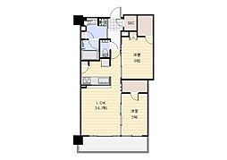 グランドシティタワー月島 2LDKの間取図画像