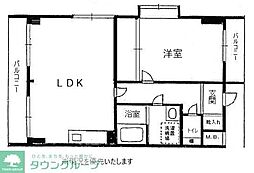 アーバンヒル 1LDKの間取図画像