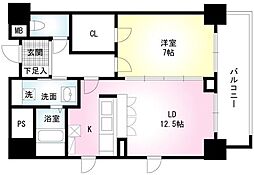 ノース清水 1LDKの間取図画像