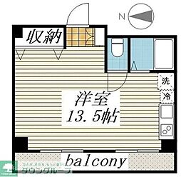 メゾン・ド・ヴィレ鷺沼 ワンルームの間取図画像
