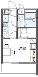 レオパレスS.K 1Kの間取図画像