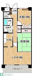 アロンディール 2LDKの間取図画像