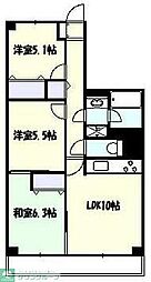 ベルデュール鷺沼 3LDKの間取図画像