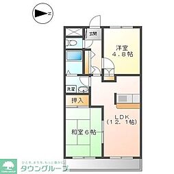 ヤマリ・ハウス 2LDKの間取図画像
