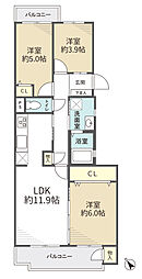 藤和宮崎台コープ 3LDKの間取図画像