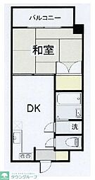 西武新宿線 新狭山駅 徒歩7分の賃貸マンション 8階1DKの間取り