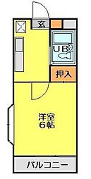シティパル小堤 1Kの間取図画像