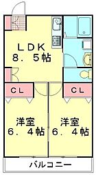 間取図画像 2DK