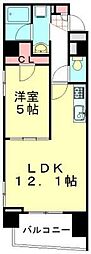 ラフィネ志木 1LDKの間取図画像
