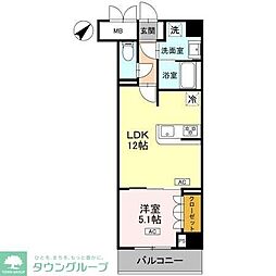 富士見市大字鶴馬マンション 1LDKの間取図画像