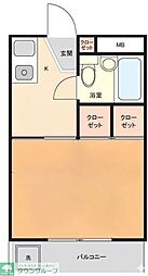 メゾン秀 1Kの間取図画像