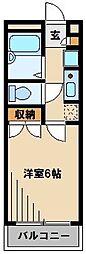 サクセス上福岡 1Kの間取図画像