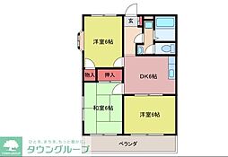 メゾン杉山 3DKの間取図画像