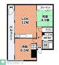 新狭山ハイツ1号棟 2LDKの間取図画像