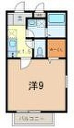 オリエンタルコスモ 1Kの間取図画像