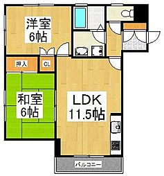 グリーンクレスト 2LDKの間取図画像
