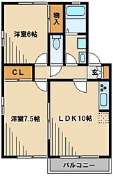 フォレステージ 2LDKの間取図画像