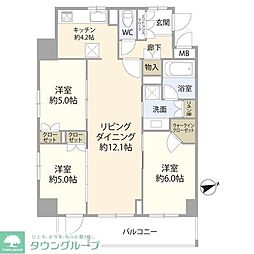 レリア朝霞本町 3LDKの間取図画像
