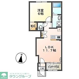 Maison Iris Chou Chou(メゾンアイリスシュシュ） 1階1LDKの間取り