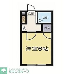 東武東上線 北坂戸駅 徒歩10分の賃貸アパート 1階ワンルームの間取り