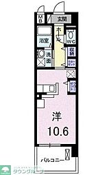 西武新宿線 狭山市駅 バス10分 狭山台南下車 徒歩1分の賃貸マンション 2階ワンルームの間取り